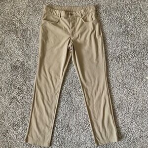 Old Navy Go Dry Hybrid Pants 30x30 Khaki Slim Stretch Tech Golf Travel Sport